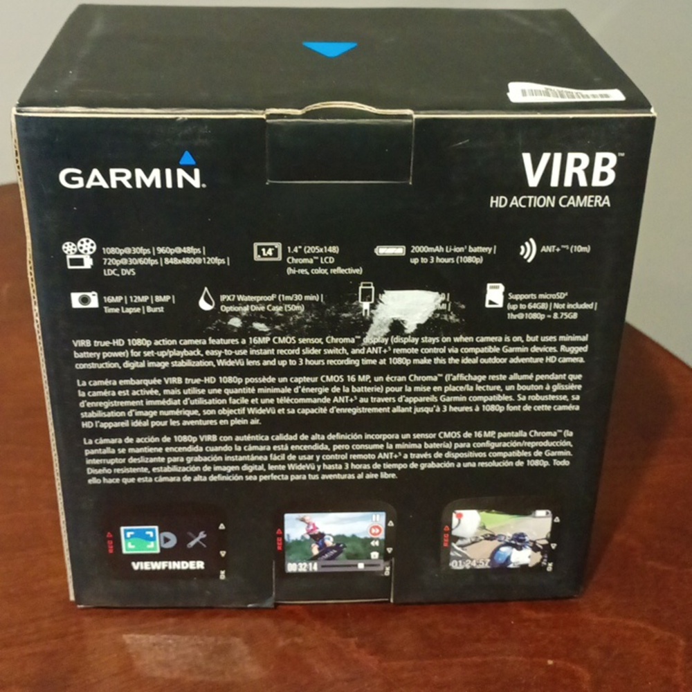 Garmin VIRB HD 1080p Action Camera - Black New never opened - Picture 2 of 8